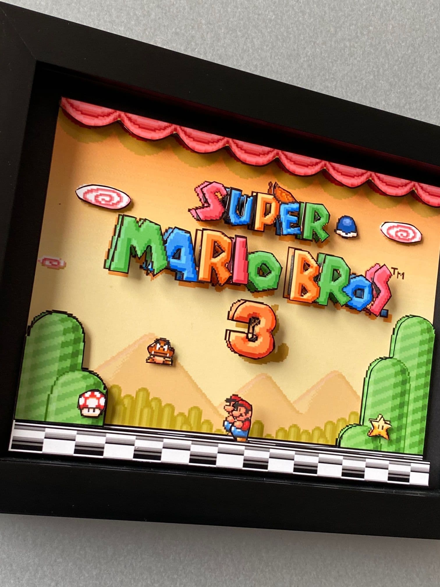 Super Mario Bros 3 Intro 3D Diorama