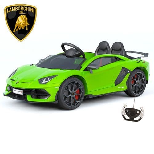 Childs Green Lamborghini Aventador SVJ 12v Official Wide Seat Car