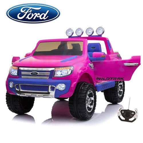 Childs Official  2 Seat 12v EVA Tyre Pink Ford Ranger Jeep