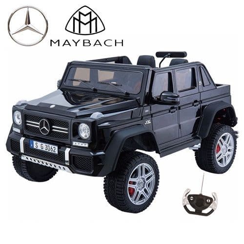 Childs Ride On 24v Mercedes Maybach G650 4WD 2 Seat Black Jeep