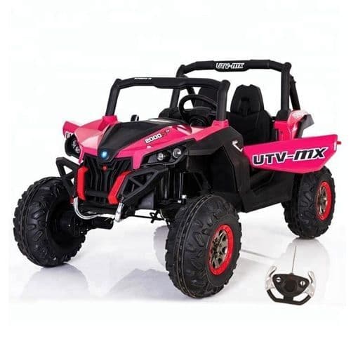 Childs Two Seater Pink Large Battery-Powered Off-Road Buggy Kart