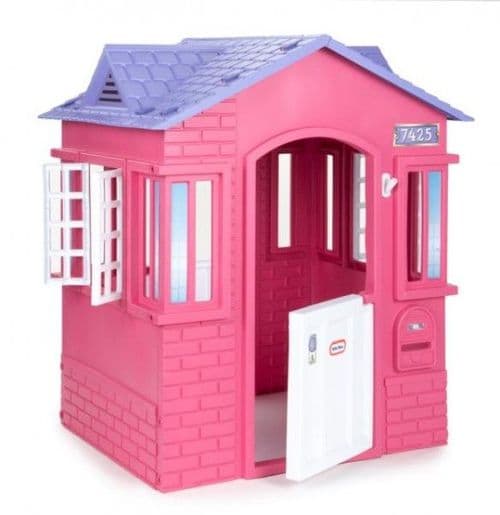 Cute Girls PInk Cottage Garden Playhouse with Windows & Door
