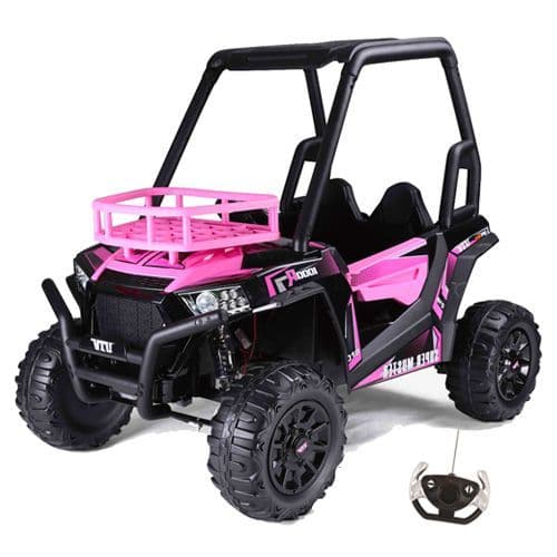 Girls 24v Pink 2 Seat Ride In Off Road Buggy with Roll Cage