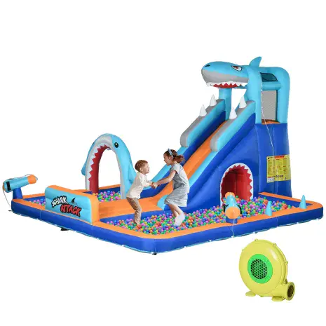 JAWS Kids Home Water Park Pool & Slide & Water Gun