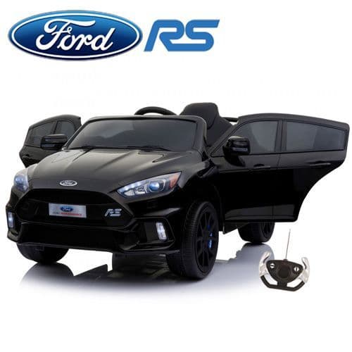Jet Black Ford Focus RS 12v Childs Licensed Ride On Hot Hatch Car