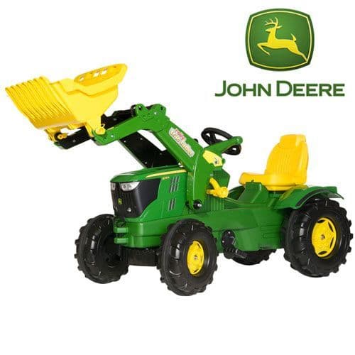 John Deere Farm 6210R Pedal Tractor with Front Digger