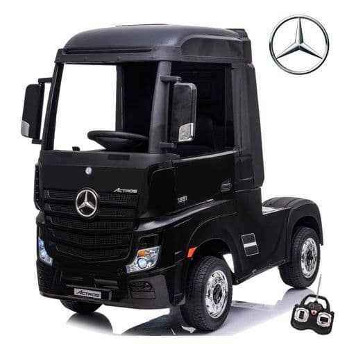 Licensed Black Mercedes Actros 24v Ride On Childs Lorry