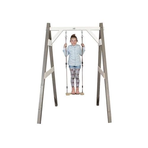 Norfolk Grey/White Painted Wooden Single Swing Set