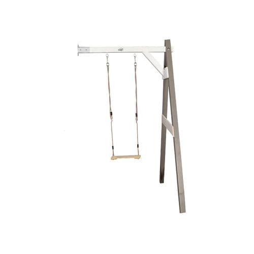 Norfolk Grey/White Painted Wooden Single Wall Mount Swing Set