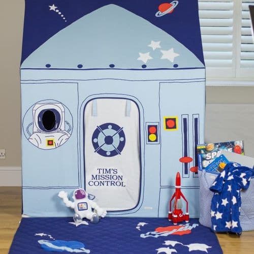 Personalised Outer Space Rocket Ship Fabric Playhouse