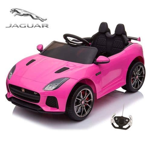 Pink 12v Official Ride On Jaguar F-Type Sit On Battery Car
