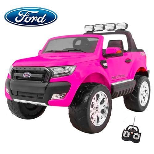 Pink 24v Two Seat 2021 Ford Ranger with EVA & 4WD RideOn Pink up