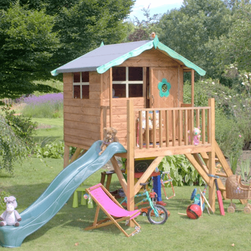 Tulip Slide Platform Hallmark Wooden Playhouse