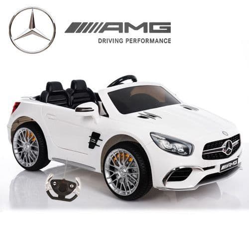 White 12v Mercedes SL65 Licensed Childs Battery-Powered Car
