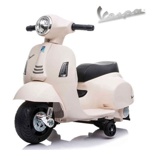 White 6v Ride on Official Little Childrens Vespa Motorbike