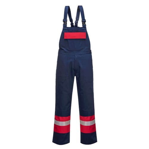 Bizflame Plus Bib and Brace Navy/Red