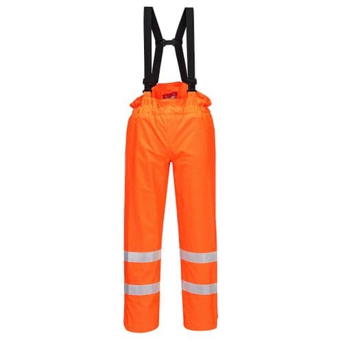 Bizflame Rain Unlined - Hi-Vis Antistatic FR Trouser Orange