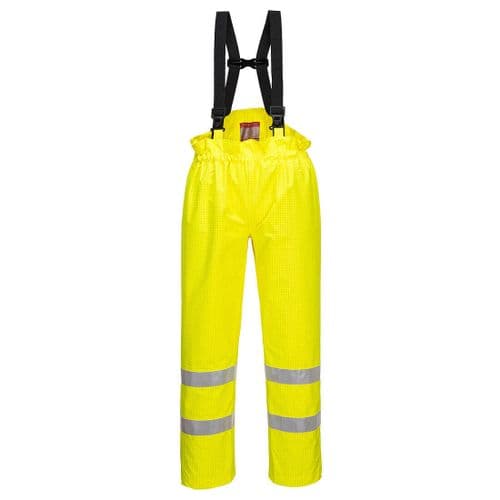 Bizflame Rain Unlined - Hi-Vis Antistatic FR Trouser Yellow