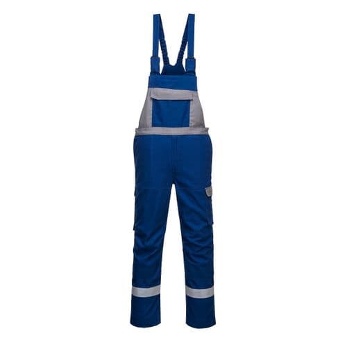 Bizflame Ultra Two Tone Bib & Brace Royal Blue