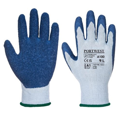 Grip Glove - Latex Grey/Blue