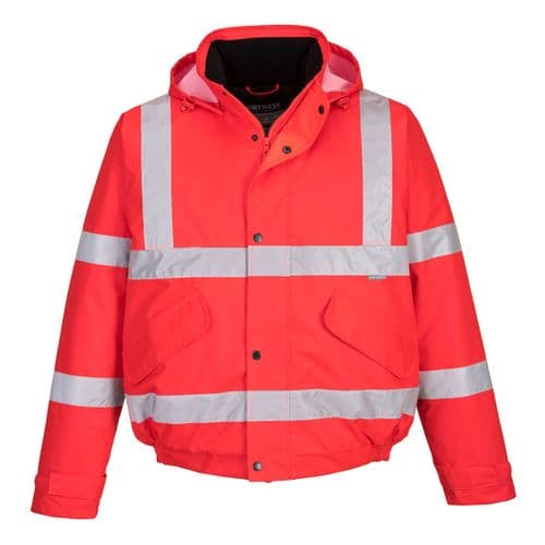 Hi-Vis Bomber Jacket Red