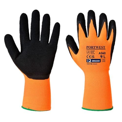 Hi-Vis Grip Glove - Latex Orange/Black