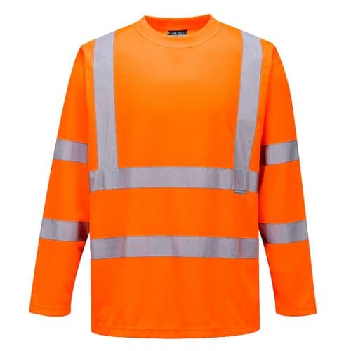 Hi-Vis Long Sleeved T-Shirt Orange 2
