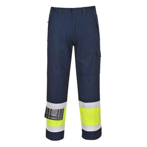 Hi-Vis Modaflame Trouser Yellow/Navy