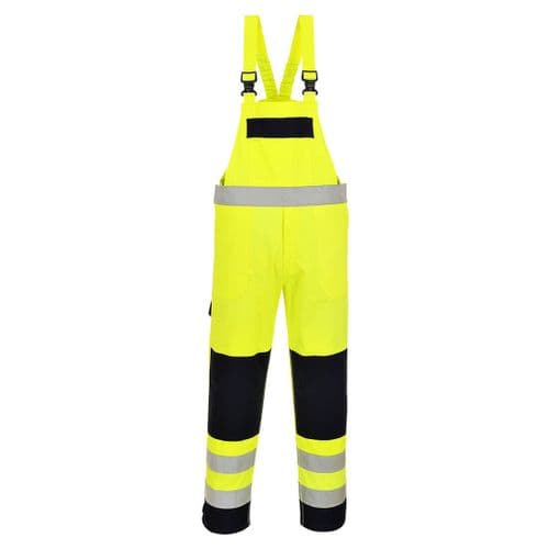 Hi-Vis Multi-Norm Bib and Brace Yellow/Navy