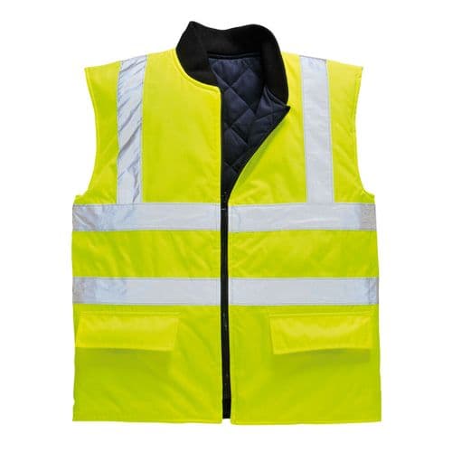 Hi-Vis Reversible Bodywarmer Yellow