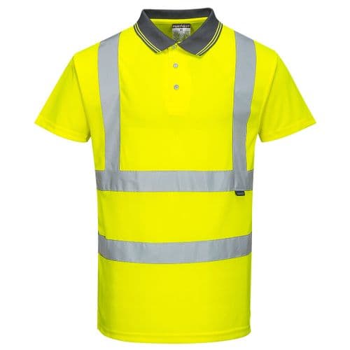 Hi-Vis Short Sleeve Polo Yellow