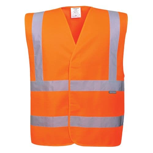 Hi-Vis Two Band & Brace Vest Orange
