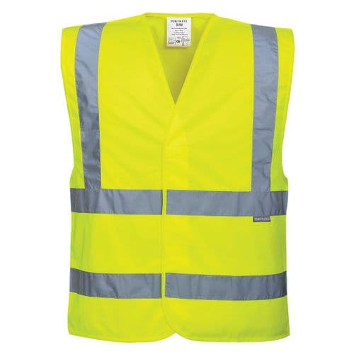 Hi-Vis Two Band & Brace Vest Yellow