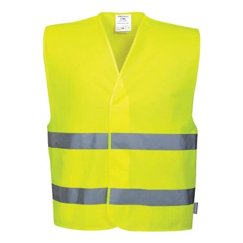 Hi-Vis Two Band Vest Yellow
