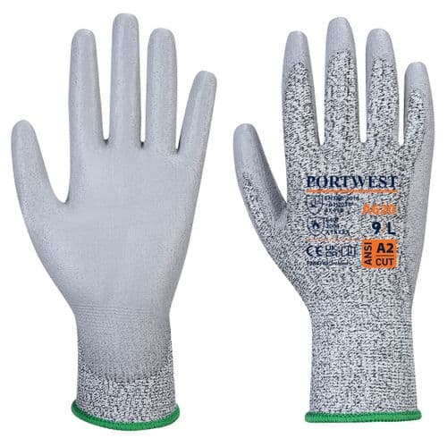 LR Cut PU Palm Glove Grey