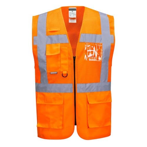 Madrid Executive Mesh Vest Orange