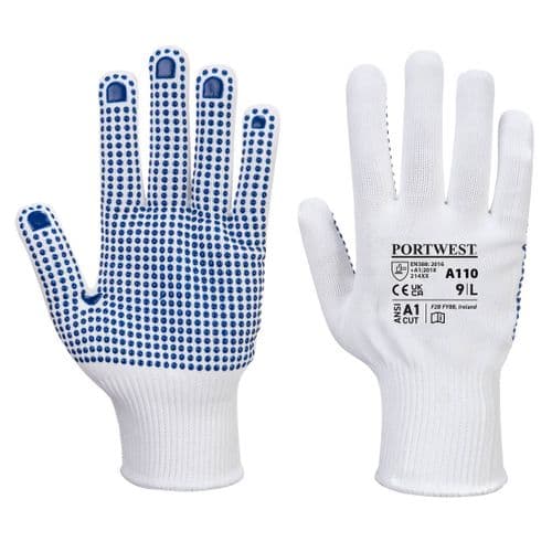Polka Dot Glove White/Blue