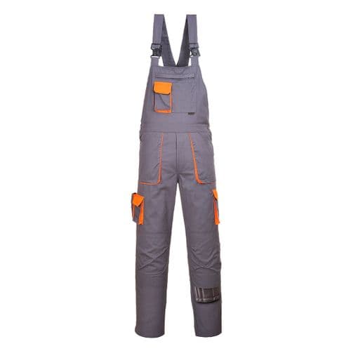 Portwest Texo Contrast Bib & Brace Grey Tall
