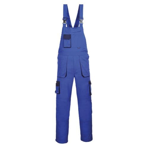 Portwest Texo Contrast Bib & Brace Royal Blue Tall