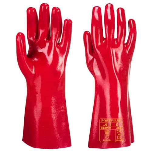 PVC Gauntlet Red