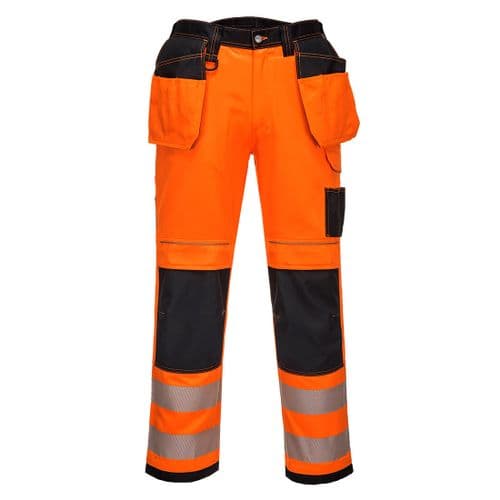PW3 Hi-Vis Holster Work Trouser Orange/Black Short