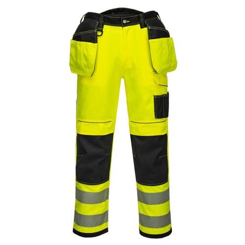 PW3 Hi-Vis Holster Work Trouser Yellow/Black Short