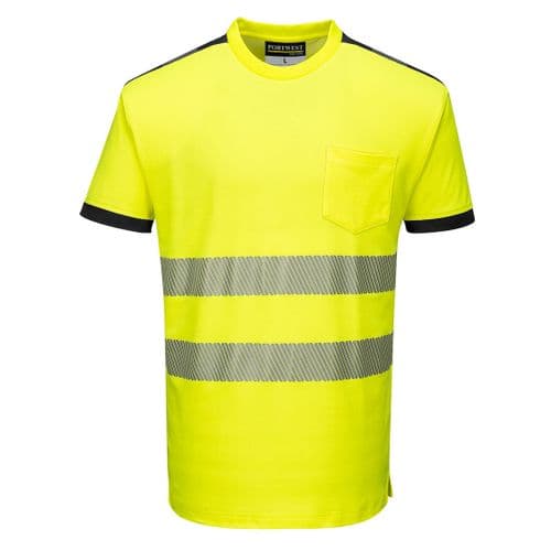 PW3 Hi-Vis T-Shirt S/S Yellow/Black