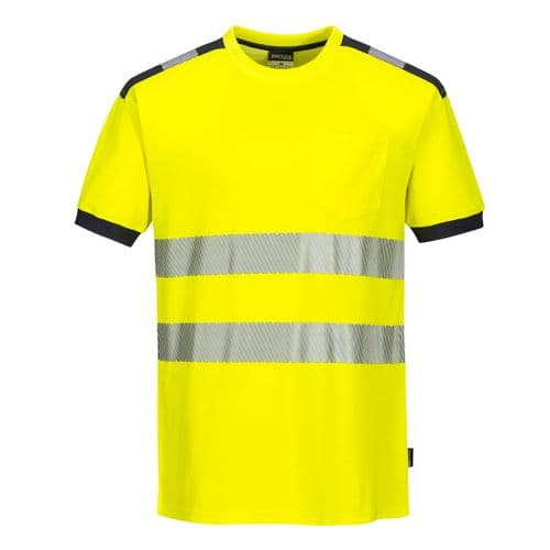 PW3 Hi-Vis T-Shirt S/S Yellow/Grey