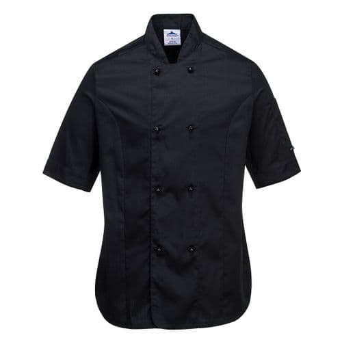 Rachel Ladies Short Sleeve Chefs Jacket