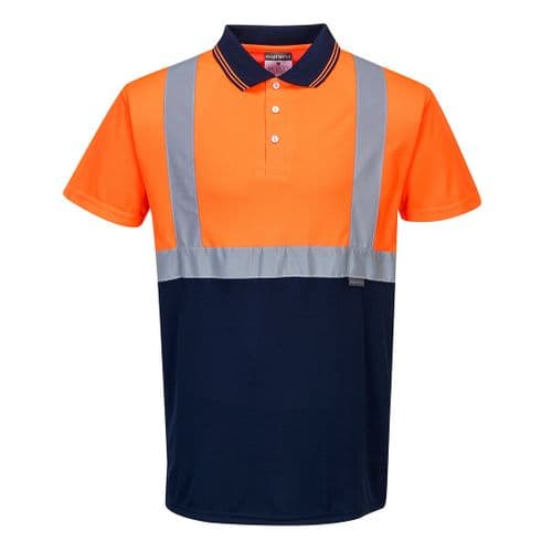 Two-Tone Polo Orange/Navy