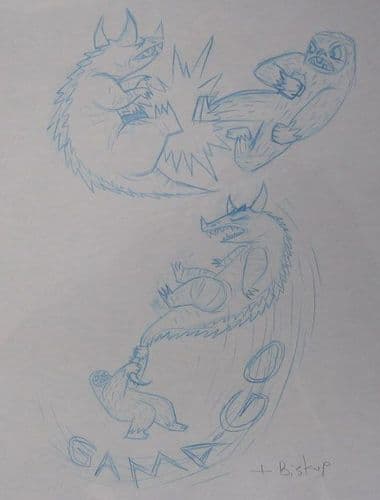 Original Sketch Yeti GamaGon Swing