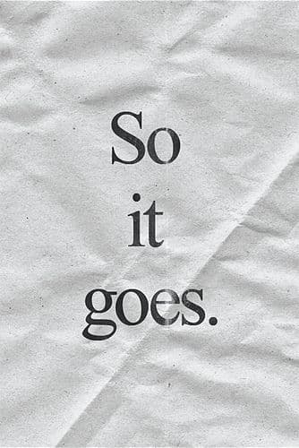 So It Goes - Slaughterhouse-Five Movie Poster