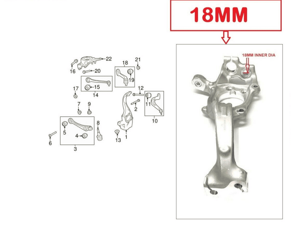 AUDI A4 B8 8K Q5 (2007-2015) Front L/H Steering Knuckle Hub Carrier ...
