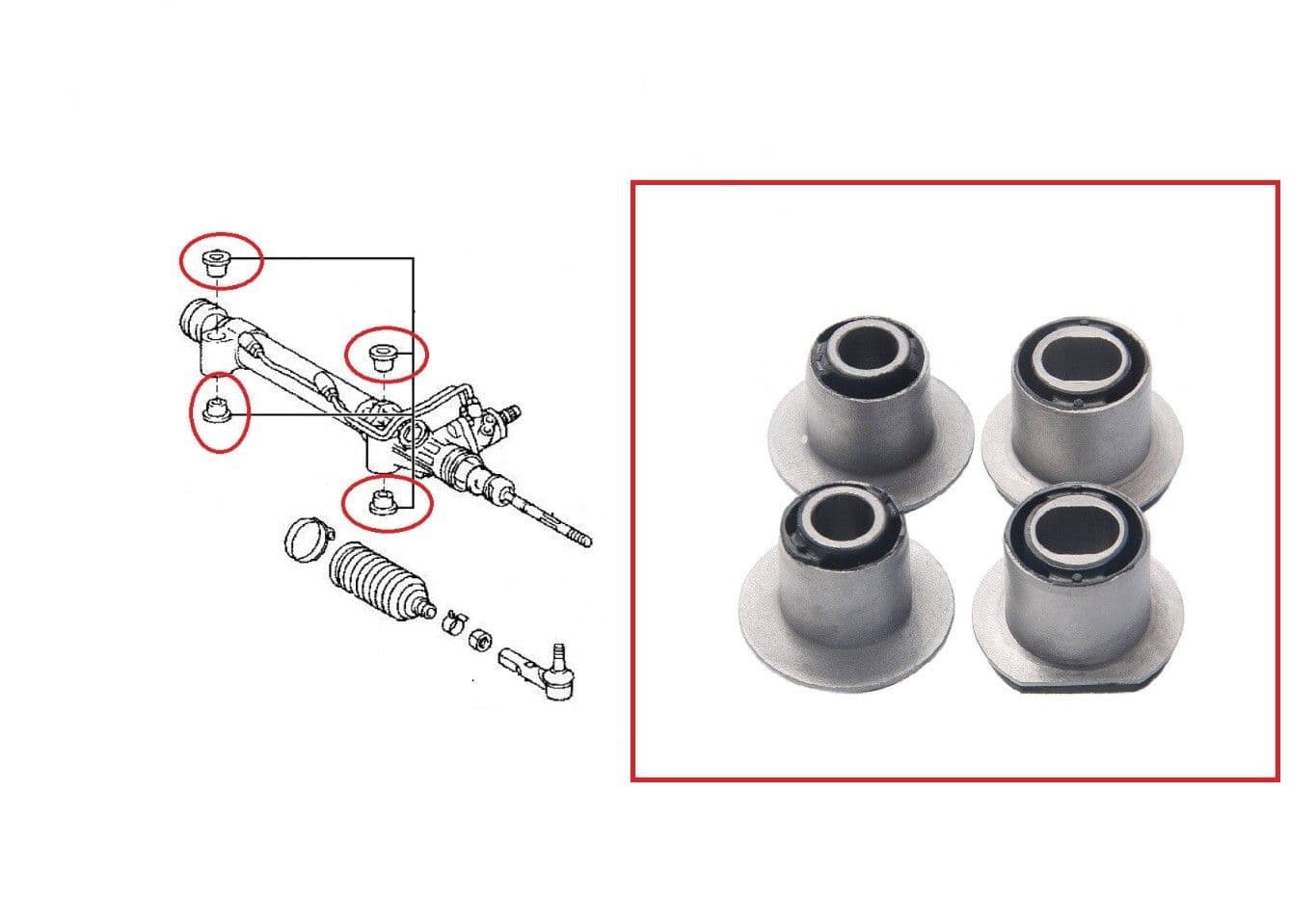 D4d Steering Rack for TOYOTA LAND CRUISER KDJ120 D4D 3 0TD POWER STEERING RACK BUSH KIT ...